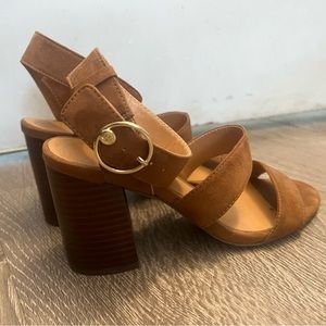 Tommy Hilfiger Brown Block Heels Size 6